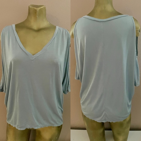 JOYLAB Mint Cutout Shoulders Workout Athleisure Top NWOT Size Large - Picture 3 of 11